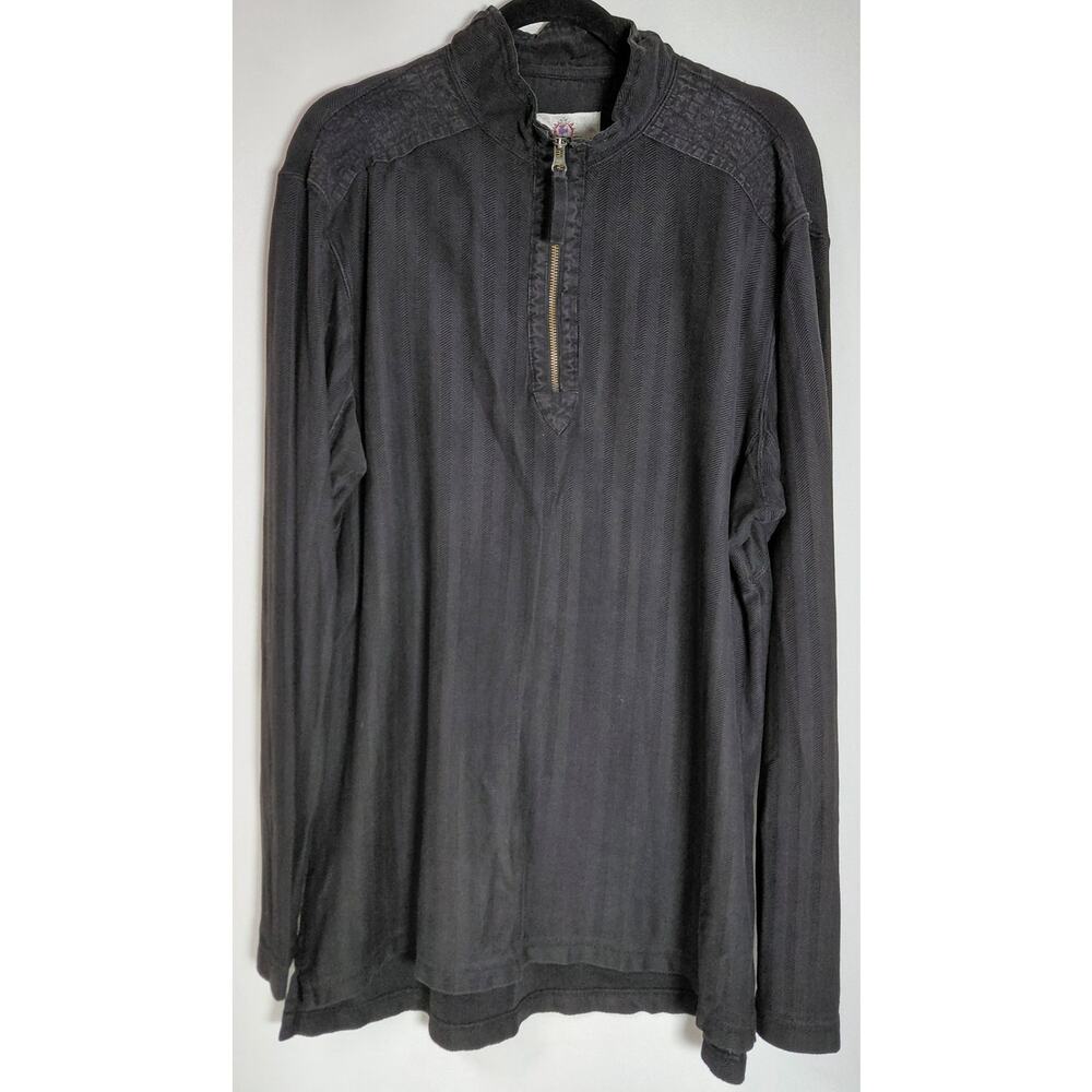 The Territory Ahead Black Long Sleeve Top Pullover Solid Knit Men Size L